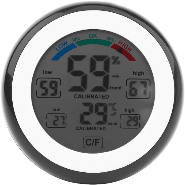 Inomhustermometer Hygrometer, Digital fuktighetsmätare med LCD-skärm Temperaturfuktighetsmätare för hemmet