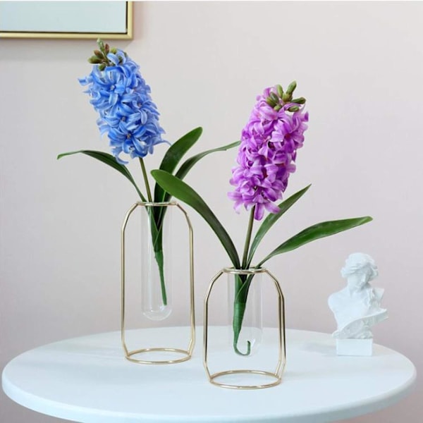 3 st Hyacint Konstgjorda Blommor, 16,5 Tum Lång Stjälk Silke Hyacint Blomma, Hyacint Narcissus Plast Konstgjord Blomma