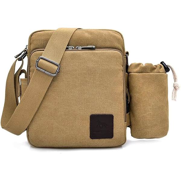 Canvas Messenger Bag, Herrväska, Herr Crossbody Bag för Fritidssemester Utomhus