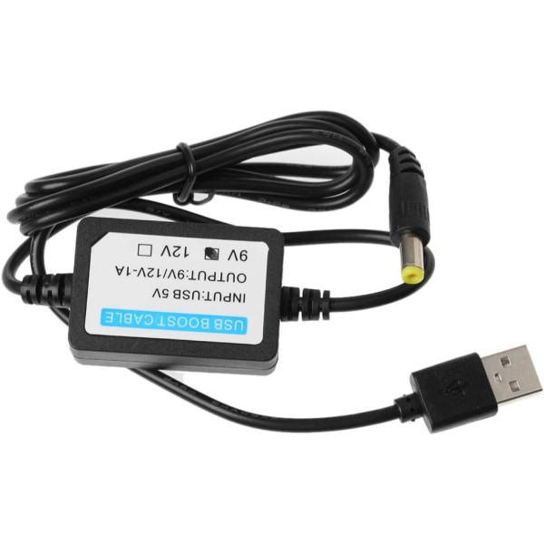 USB 5V till 9V 5,5x2,1mm Hane Step Up Adapter Transformatorkabel Kompatibel för 9V WiFi Router