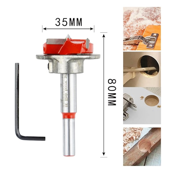 Hinge Jig Borrset 35mm för Router, Dold Hinge Hålsåg Jig Borrningslokaliserare för Möbler Dörr Hinge