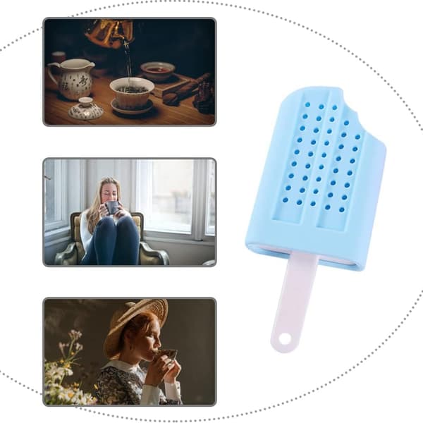 Popsicle-formad teinfuser i silikon - Premium tebladssil för teälskare