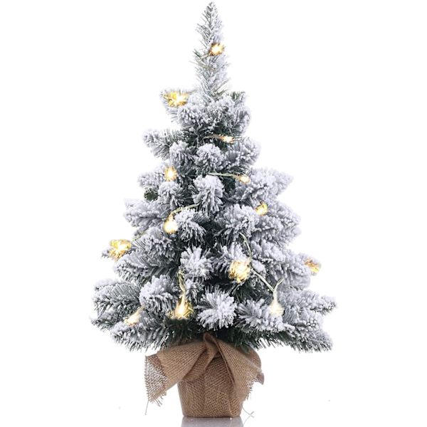 Konstgjord minijulgran med LED-lampor, 50 cm