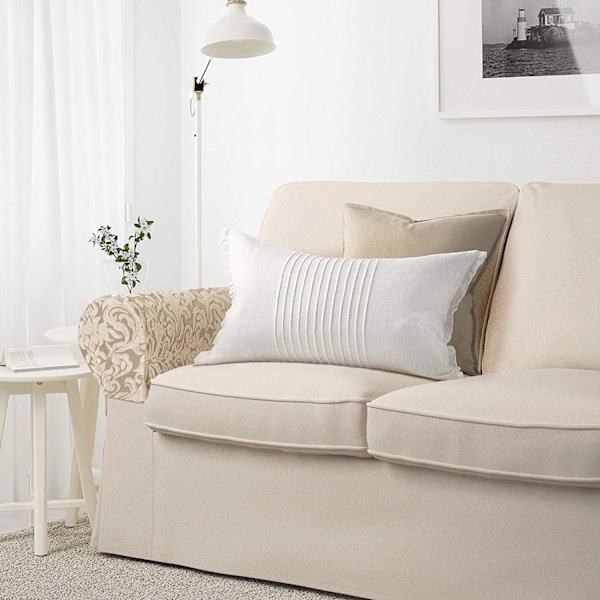 Stretch Armrest Covers, 1 Par Armstödsöverdrag med Vridstift för Armar, Armöverdrag Mjuk Polyester(Khaki)