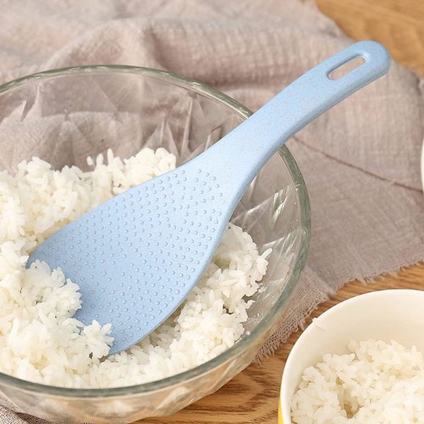 Non-Stick Risskopa, Vetehalm Rissked Matserveringssked Risskovel för Kökstillbehör (Rosa)