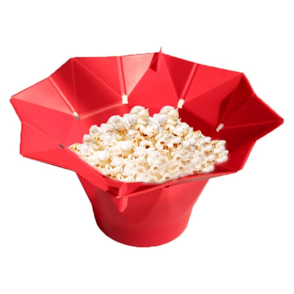 Popcorn-skål, bärbar hopfällbar mikrovågsugn popcorn-skål värmebeständig silikon popcorn-maskin DIY hem kök verktyg