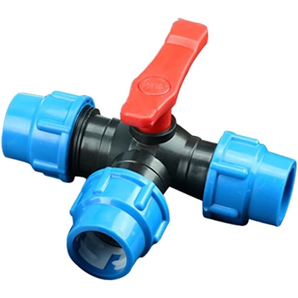Kompressions T-koppling Vattenrör T-koppling Plast Kompressionskopplingar För Trädgårdsskötsel, Lantbruksbevattning, 40mm 40mm