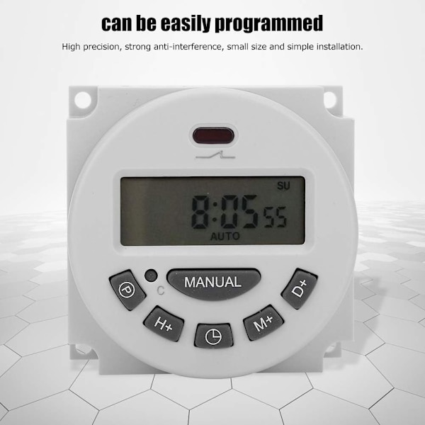 Timer Switch, L701-12V Precision Intelligent Digital LCD Timer Switch, Micro-Computer Control Electronic Timer