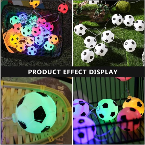 Football Soccer String Lights, 9,8 Ft Football String Light Soccer Decor Fairy Lights for Boys Kid Room