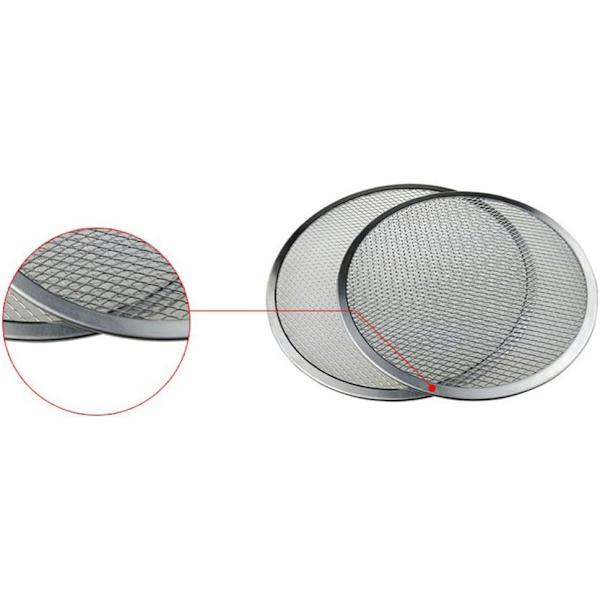 Aluminium Pizzaskärm Pizzapanna Nät Pizzabakform Krispig Pizzabaknät (38cm)