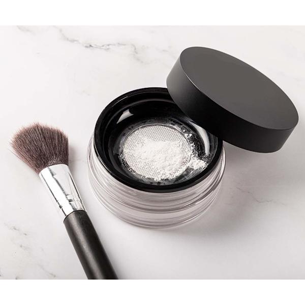 DIY Kosmetisk Puderlåda Svamp Puder Puff Nät Sil Puderlåda (Svart) Black