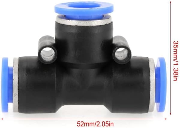 10 st 10 mm 3/8 T-formade snabbkopplingar tryckluftanslutning pneumatiska snabbkopplingar