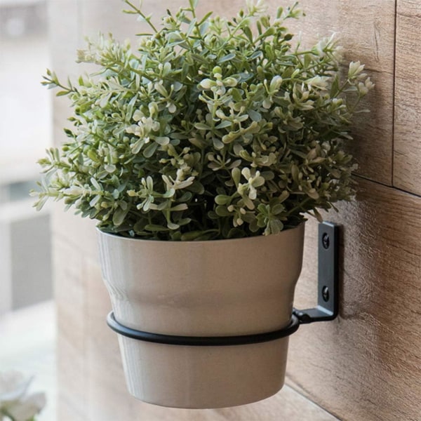 3 st metallring blomkruka rack väggmonterad konsol för att hålla planteringsmaskiner för trådstaketvägg (13,5*11*6,5 cm) 13.5*11*6.5cm