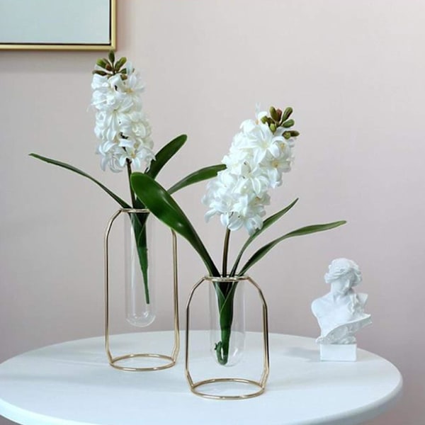 3 st Hyacint Konstgjorda Blommor, 16,5 Tum Lång Stjälk Silke Hyacint Blomma, Hyacint Narcissus Plast Konstgjord Blomma