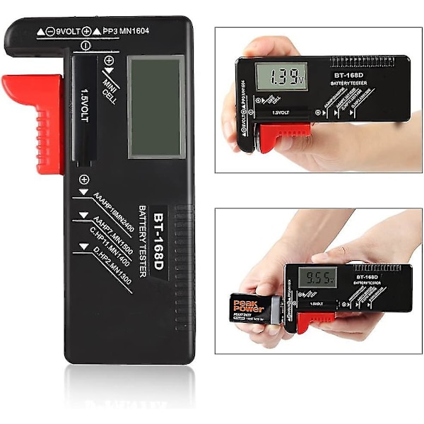 Analog batteritestare, batteritestare för 9V 1,5V knappcellsbatterier (modell: BT-168D) color 1