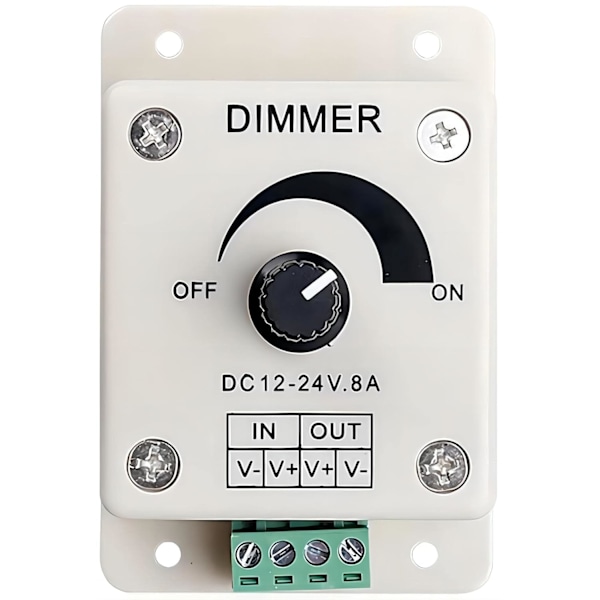 PWM-dimmerbrytare Elektriska dimmerbrytare Justerbar ljusstyrka Ljusströmbrytare LED-listljus för LED-lampor Bandlist 12V-24 V 8A