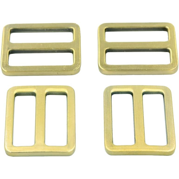 10 st justerbara spännen i zinklegering med platt tråd, 2,5 cm (guld) Gold