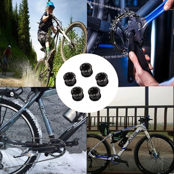 5 st enkel kedjehjulsbultmutter vikbar cykel eftermontering enkel skivspik (röd) Red