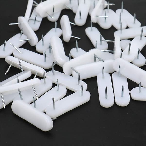 60 st plastskruvar med dubbla stift, möbelstolsbenfotdynor glidspikar