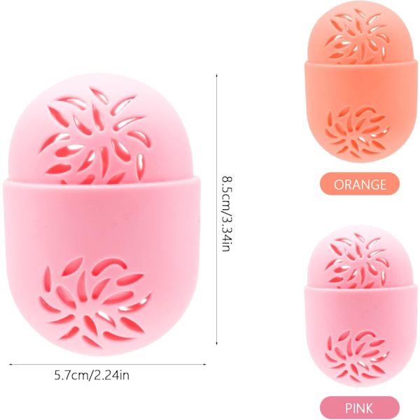 2-pack svamphållare för smink, sminkäggförvaring, sminkblenderfodral