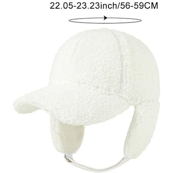 Vinter Lamm Fleece Tjockad Baseballkeps Utomhus Vindtät Öronskydd Varm Toppad Hatt