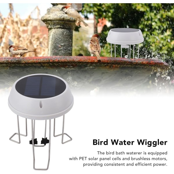 Vattenviklare för fågelbad, soldriven vattenomrörare och dricka för dekoration av trädgårdsdamm