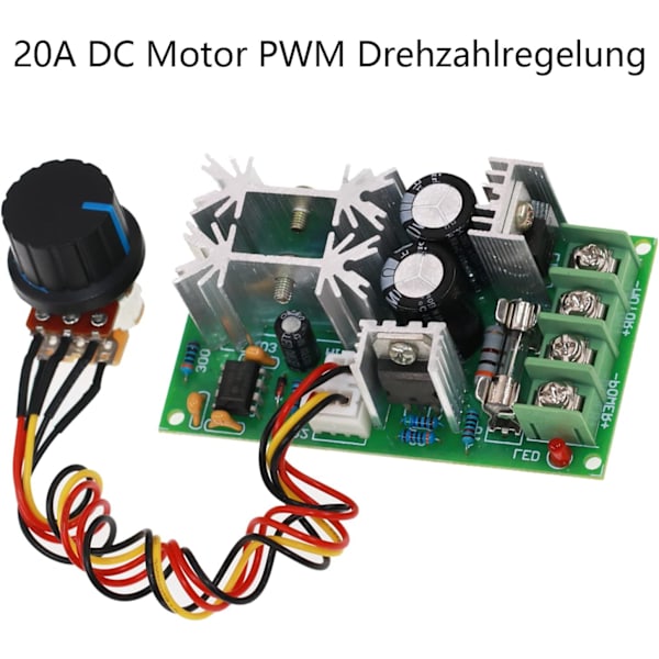 PWM DC-motorhastighetsregulator 12V 24V 36V 48V 20A Hög effektdriven modul Justerbar hastighet