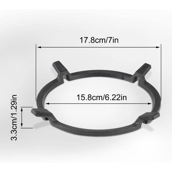 Universal gjutjärnswokpanna stöd rack stativ halkfri spis topppanna rack spis tillbehör (16 cm)