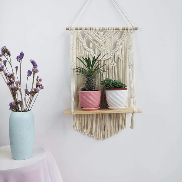 Macrame väggbonad vävd för hand bohemisk väggdekor