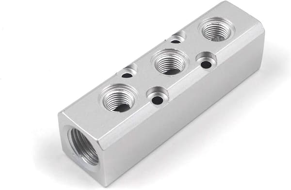 3-vägs luftkompressorsplitter kompressor luftutlopp huvudblock systemrör pneumatisk distributionsblock