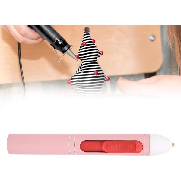 5V Hot Melt Mini Limpistol Set, USB laddningslimutrustning, bärbar rosa limpistol med pinnar