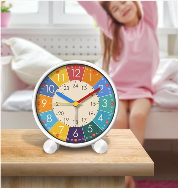 Cartoon Bear Alarm Clock Sovrum Barnrum Skrivbordsklocka, Väggklocka Söt Alarmklocka för Barn