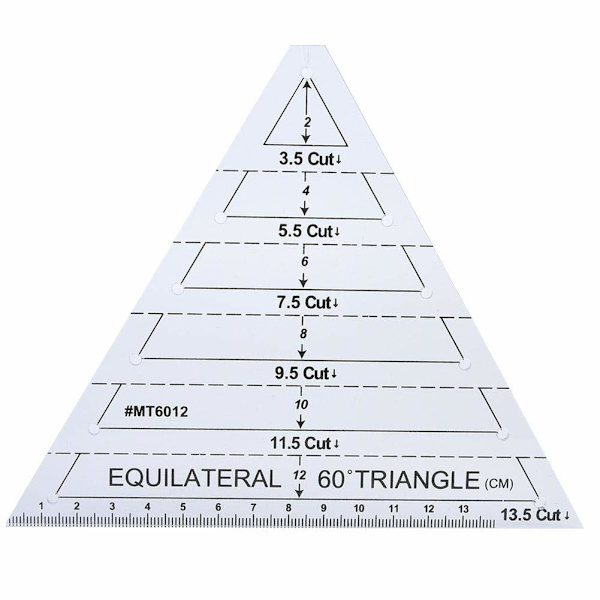 60 Graders Jämnsidig Triangel Quiltlinjal Transparens Original Sömnad Patchwork Linjal