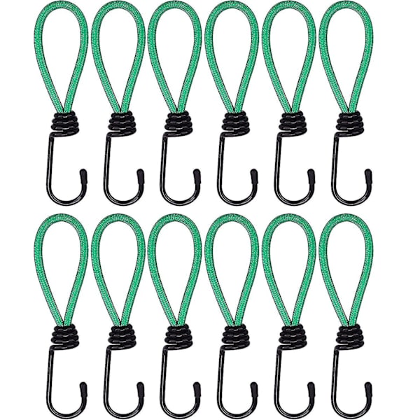12 st utomhustält presenning elastisk repspänne elastiska fixeringsremmar
