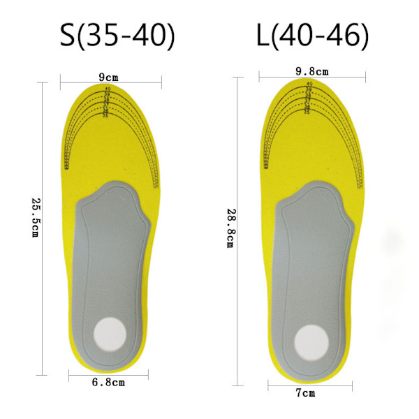 Skosulor inläggssula (40-46) grå