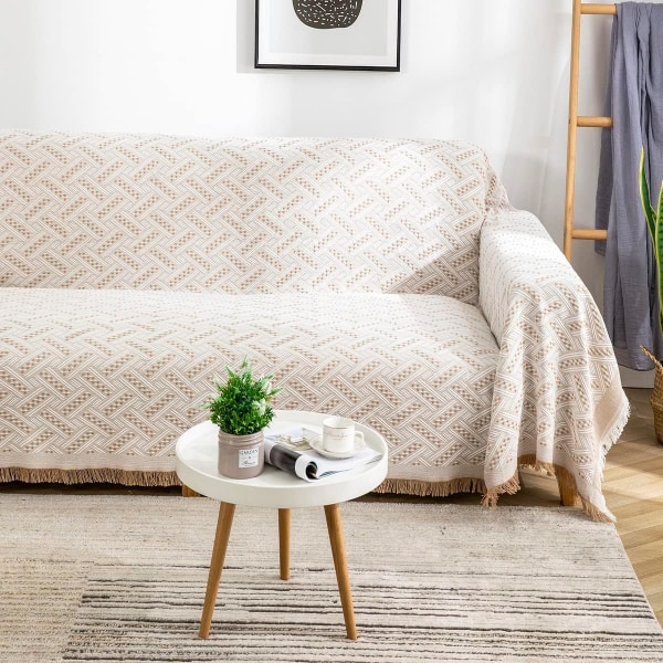 Överdimensionerad sofföverdrag, sofföverdrag för kuddsoffa, extra stora möbeldekorationer, sofföverdrag, sofföverdrag, khaki vit khaki white