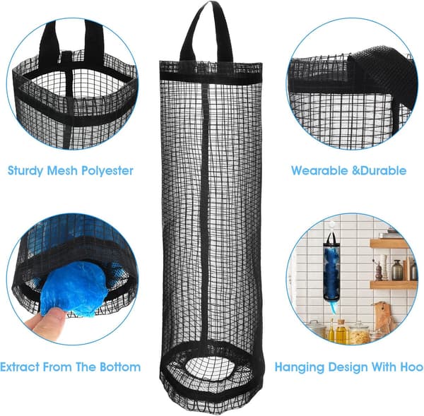 2-pack nylonpåshållare, påshållare i plast, nätpåsar för matförvaring, handväskor, sopsäckar