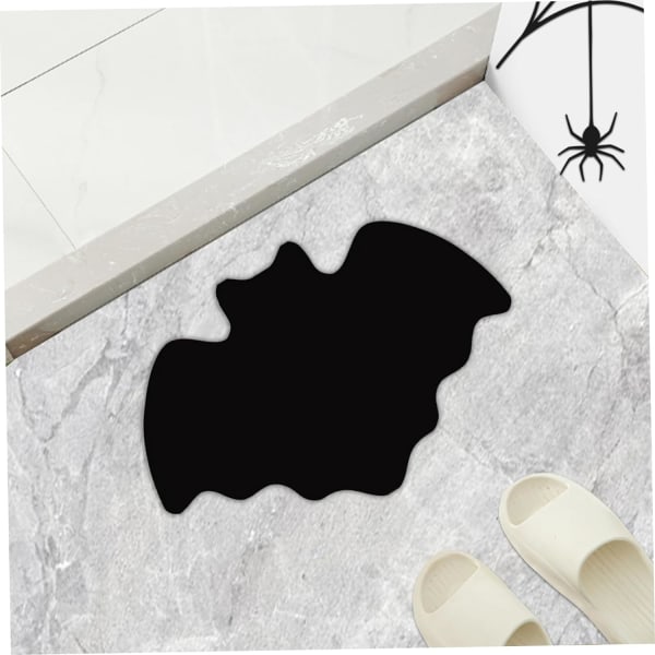 Halloween badmatta 19,69x31,50 tum Halloween matta Halloween badrumsmattor halkfria fladdermus Halloween