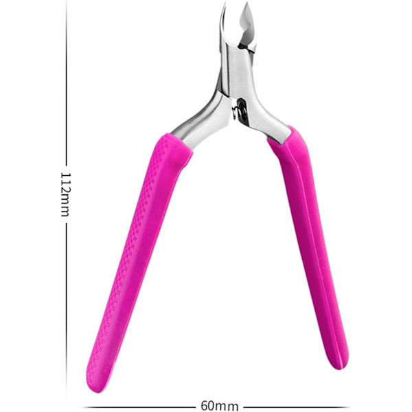Nagelbandsskärare för torr hud Manikyrverktyg Nagelvård Verktyg/Rostfritt Stål Nagelbandstrimmer Nagelbandsklippare Nagelbandstång/för Salong Hem/, Rosa pink