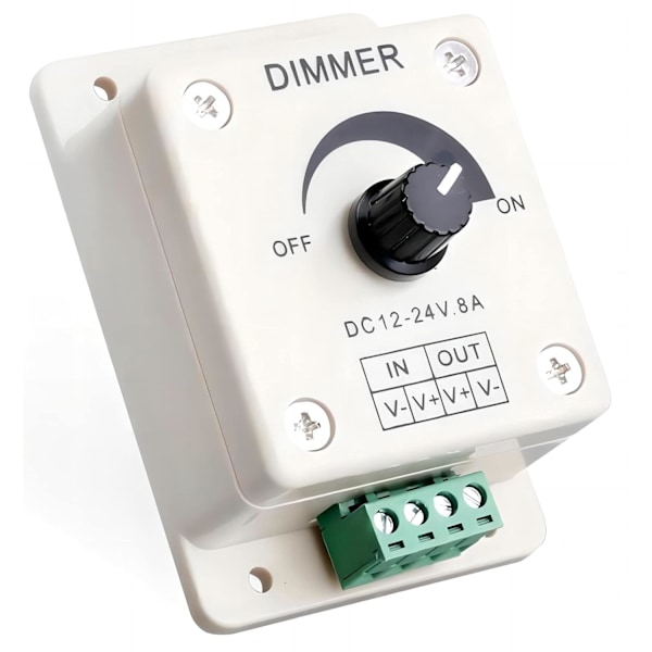 PWM-dimmerbrytare Elektriska dimmerbrytare Justerbar ljusstyrka Ljusströmbrytare LED-listljus för LED-lampor Bandlist 12V-24 V 8A