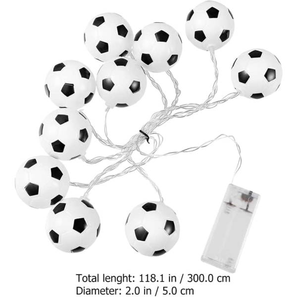 Football Soccer String Lights, 9,8 Ft Football String Light Soccer Decor Fairy Lights for Boys Kid Room