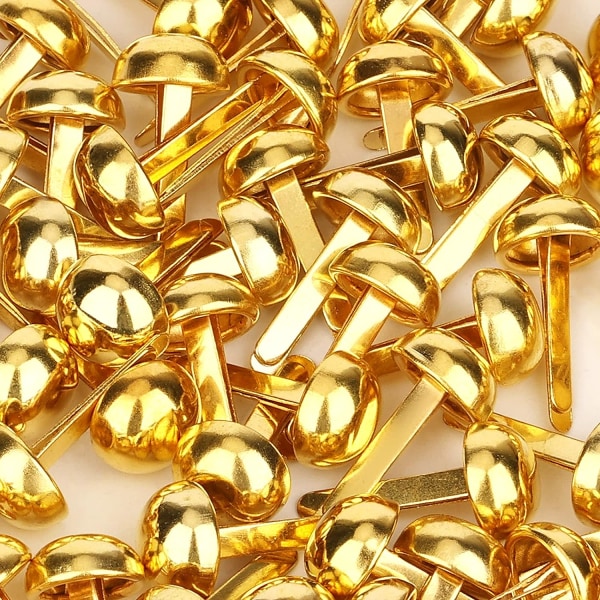 300 st 8 x 15 mm parisiska fästen, minirunda huvudband delade pumpar DIY konstskola - guld