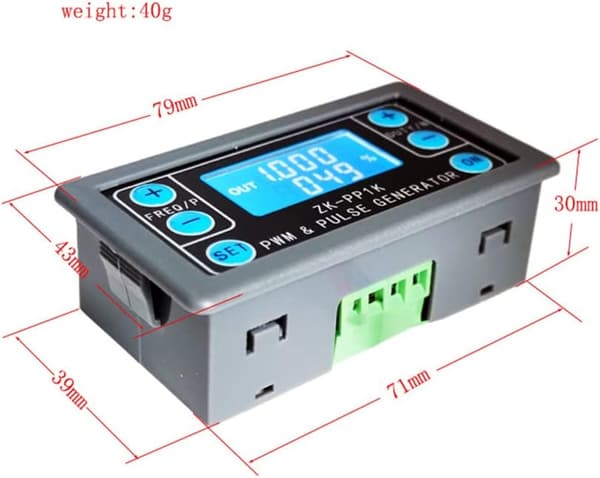 Period Delay Driver Module, Dual Mode LCD PWM Signal Generator 1 Channel Dimming Motor Speed Controller Pulse Frequency
