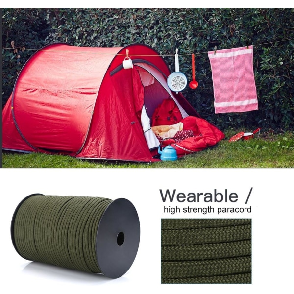Utomhus camping dragräddningsrep klätterrep 100m (skogskamouflage) Forest Camouflage