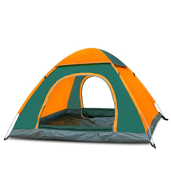 Utomhuscamping fällbart automatiskt tält strand enkel snabböppning (grön orange 200*200*135cm) 200*200*135cm