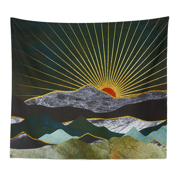 Natur Landskap Abstrakt berg Soluppgångsmönster Print konsttapet 180x230cm
