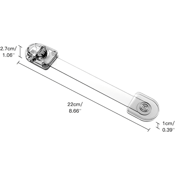 3 st barnsäkerhetslås, barnsäkerhetsbälteslås för lådor, kylskåp, badrum, skåp, enkla att installera, ingen borrning krävs, transparenta transparent