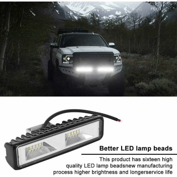2 ST LED arbetsljus, LED arbetsstång för fordon Båt Lastbil Bil SUV ATV 48W 12-30V
