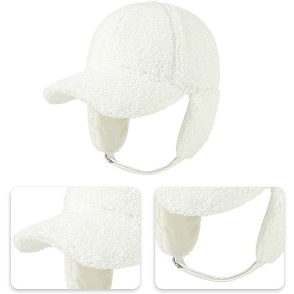 Vinter Lamm Fleece Tjockad Baseballkeps Utomhus Vindtät Öronskydd Varm Toppad Hatt