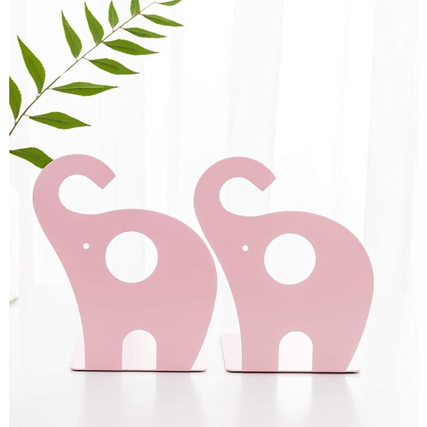 1 par barns bokstöd Elefant Järn Böcker Brevpapper Bord Djur bokstöd (rosa)  0337 | Fyndiq